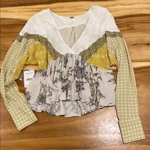 Free People  Floral Blouse